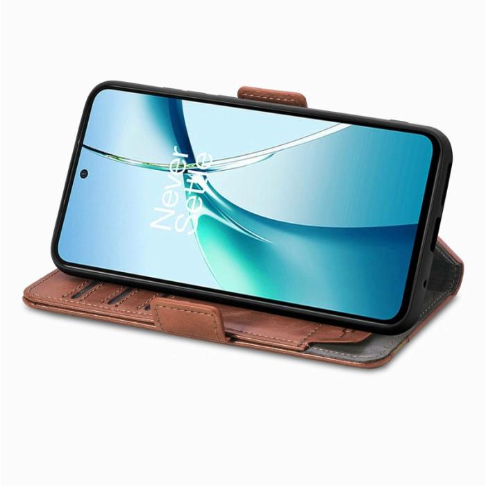 CASENEO - CASENEO Plånboksfodral för Samsung Galaxy S26 Konstläder Ställ med RFID Mörkbrun