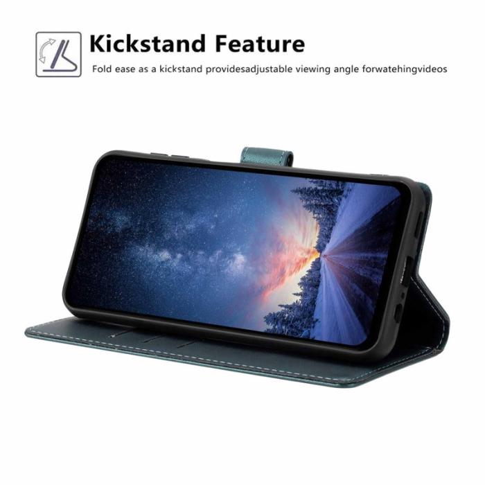 OEM - Plånboksfodral för Samsung Galaxy S26 Konstläder Ställ - Svartgrön