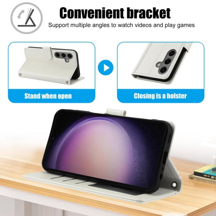 OEM - Plånboksfodral för Samsung Galaxy S26 Konstläder Ställfunktion - Vit