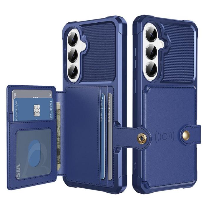 OEM - Mobilfodral för Samsung Galaxy S26 Konstläder + TPU - Blå