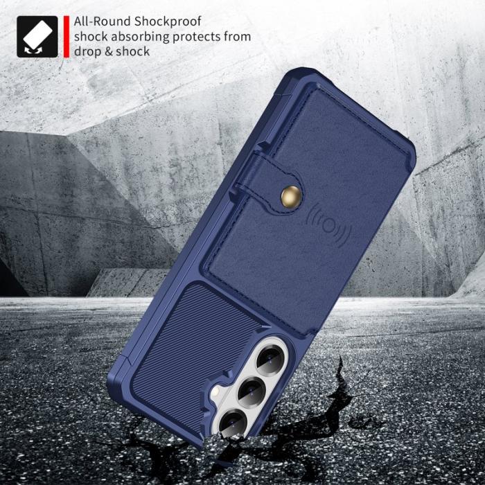 OEM - Mobilfodral för Samsung Galaxy S26 Konstläder + TPU - Blå