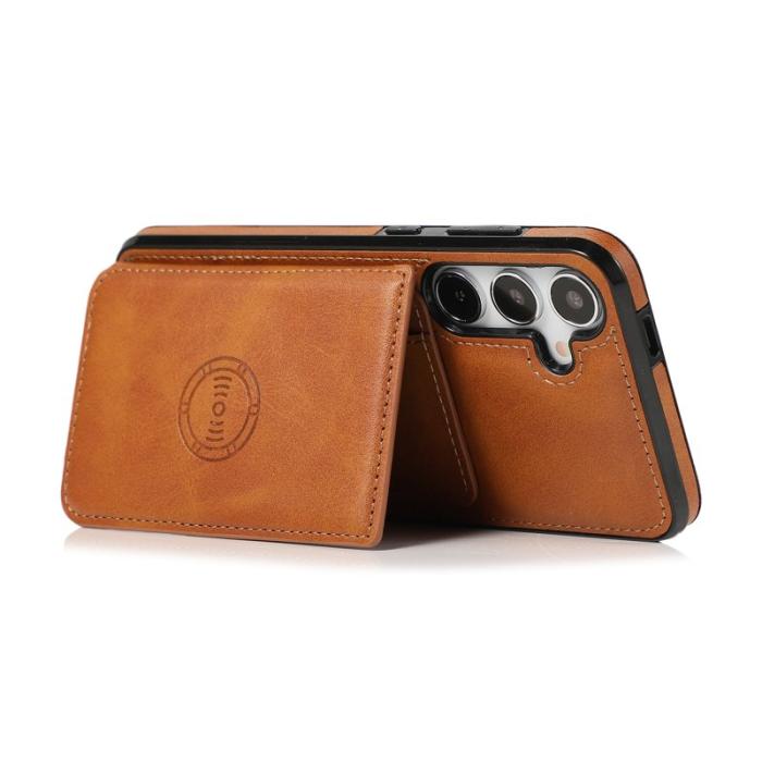 OEM - Mobilfodral för Samsung Galaxy S26 Kortfack Kickstand Konstläder - Brun