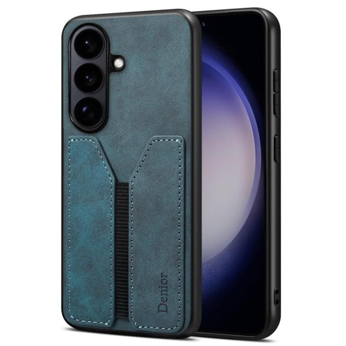 DENIOR - DENIOR Mobilfodral för Samsung Galaxy S26 Kortfack Konstläder + TPU - Blå