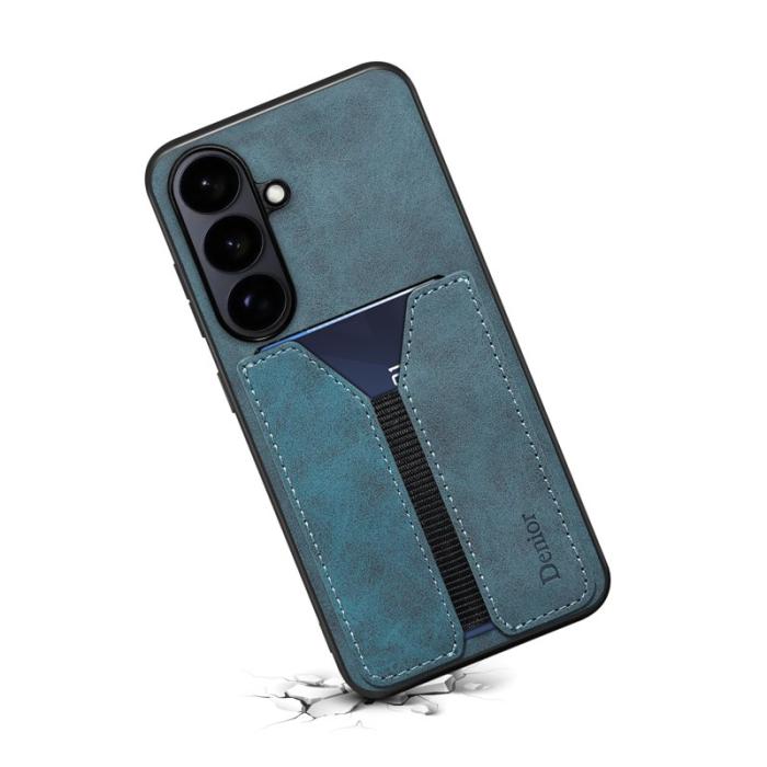 DENIOR - DENIOR Mobilfodral för Samsung Galaxy S26 Kortfack Konstläder + TPU - Blå