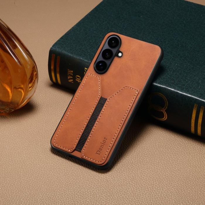 DENIOR - DENIOR Mobilfodral för Samsung Galaxy S26 Kortfack Konstläder + TPU - Brun