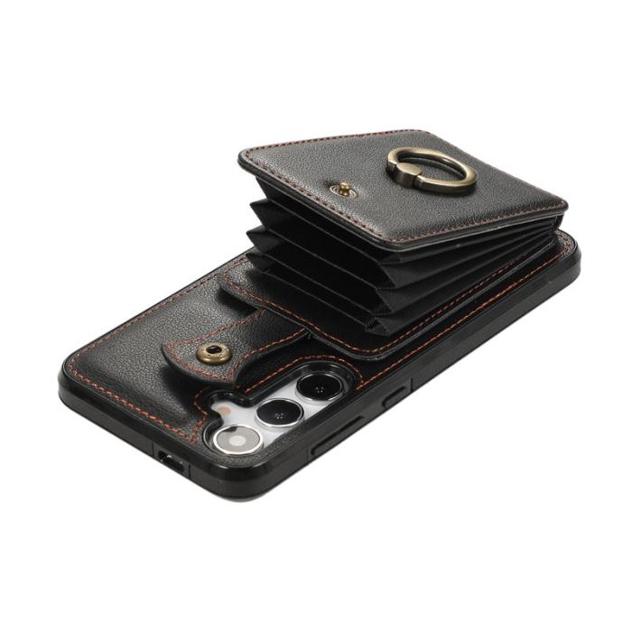 OEM - Mobilfodral för Samsung Galaxy S26 Kortfack Ring Kickstand - Svart