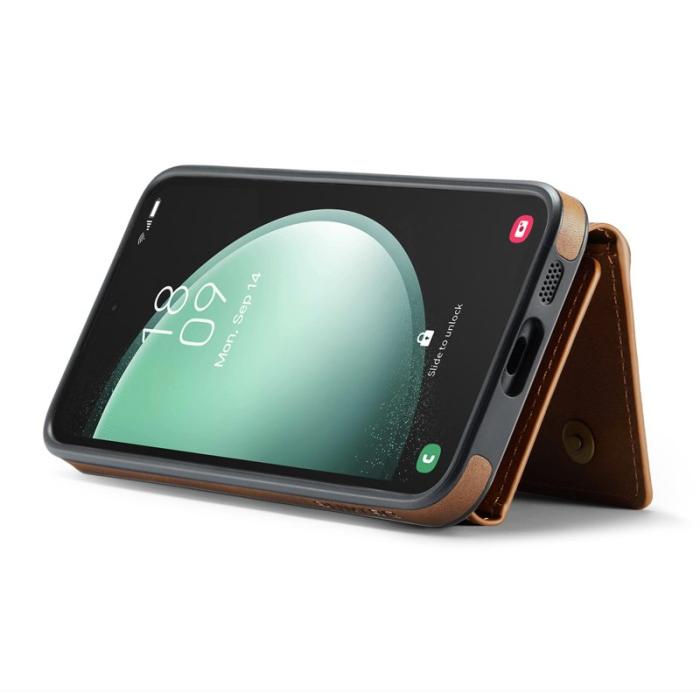 JEEHOOD - JEEHOOD Plånboksfodral för Samsung Galaxy S26 Magnetiskt Äkta läder - Brun