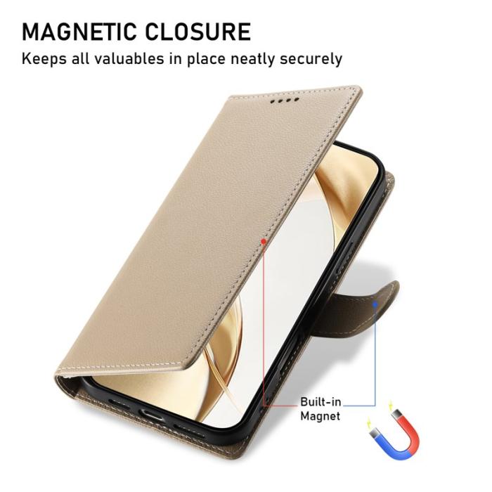 OEM - Plånboksfodral för Samsung Galaxy S26 Magnetiskt Konstläder - Aprikos