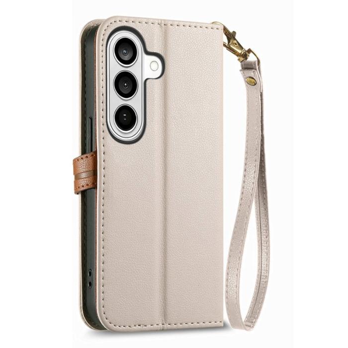 OEM - Mobilfodral för Samsung Galaxy S26 Magnetiskt Konstläder - Beige