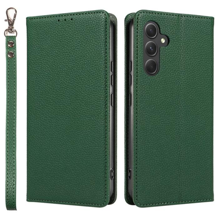 OEM - Plånboksfodral för Samsung Galaxy S26 Magnetiskt Konstläder - Grön