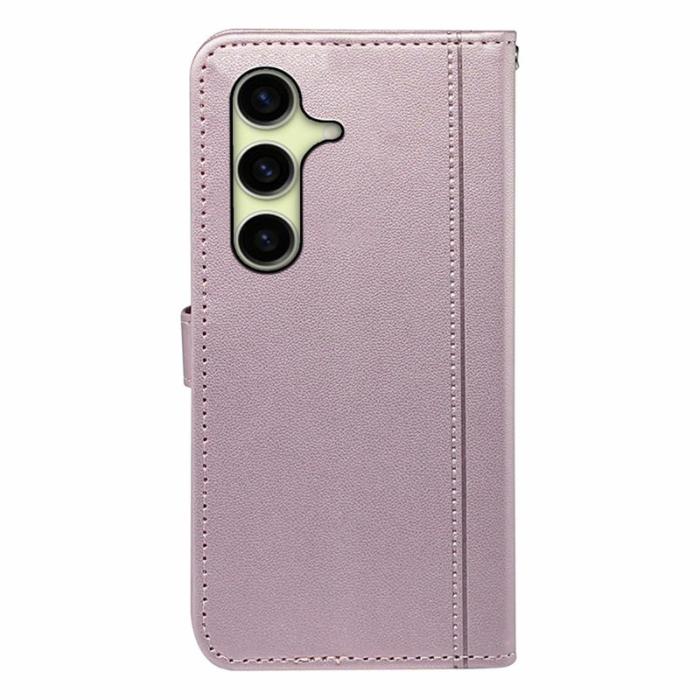 OEM - Plånboksfodral för Samsung Galaxy S26 Magnetiskt Konstläder med Rem - Roséguld