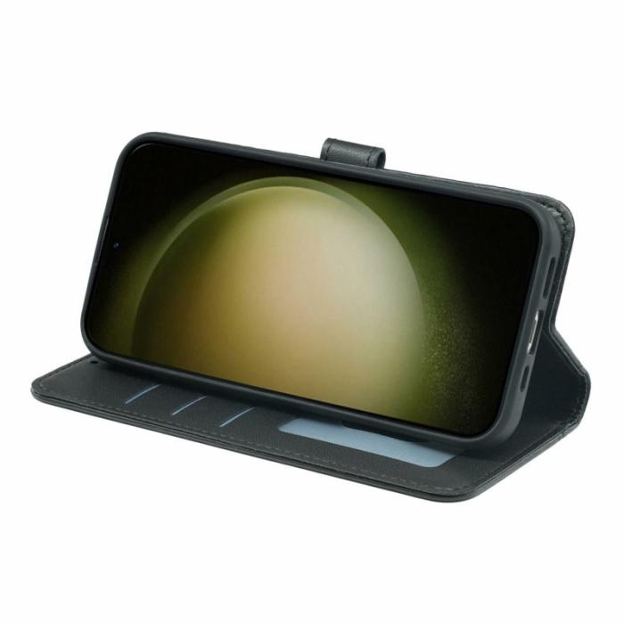 OEM - Plånboksfodral för Samsung Galaxy S26 Magnetiskt Konstläder med Rem - Svart