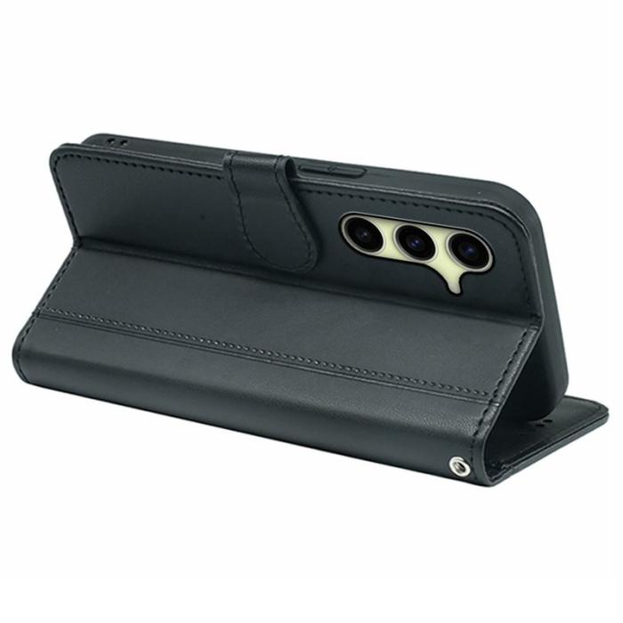 OEM - Plånboksfodral för Samsung Galaxy S26 Magnetiskt Konstläder med Rem - Svart