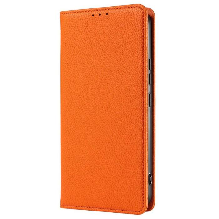 OEM - Plånboksfodral för Samsung Galaxy S26 Magnetiskt Konstläder - Orange