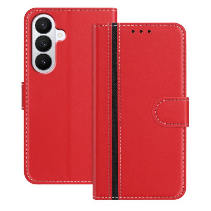 OEM - Plånboksfodral för Samsung Galaxy S26 Magnetiskt Konstläder - Röd