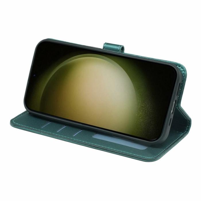 OEM - Plånboksfodral för Samsung Galaxy S26 Magnetiskt Konstläder med rem - Grön