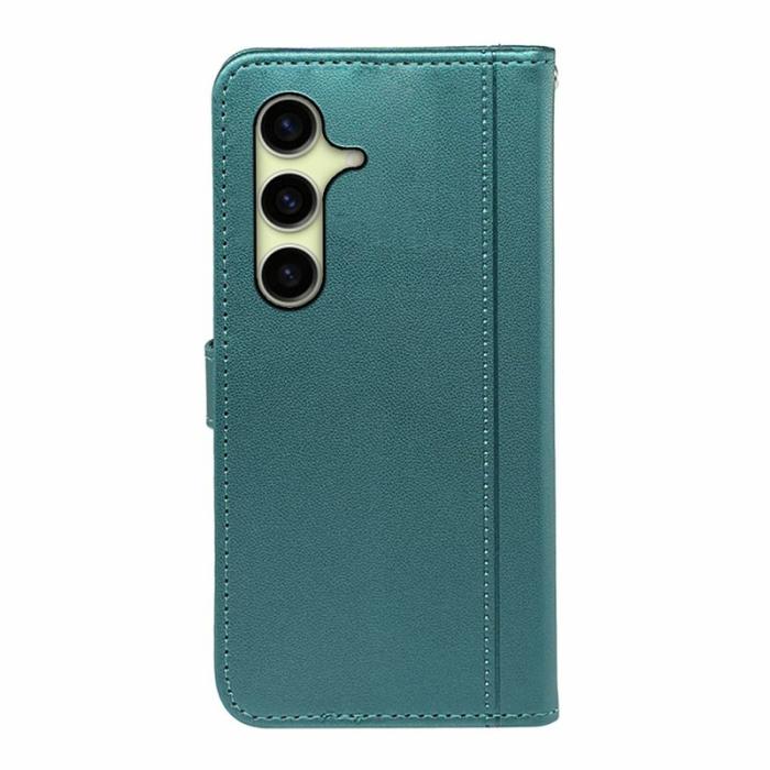 OEM - Plånboksfodral för Samsung Galaxy S26 Magnetiskt Konstläder med rem - Grön