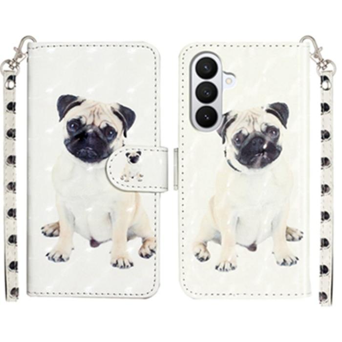 OEM - Plånboksfodral för Samsung Galaxy S26 Plus 3D-mönster Konstläder - Hund
