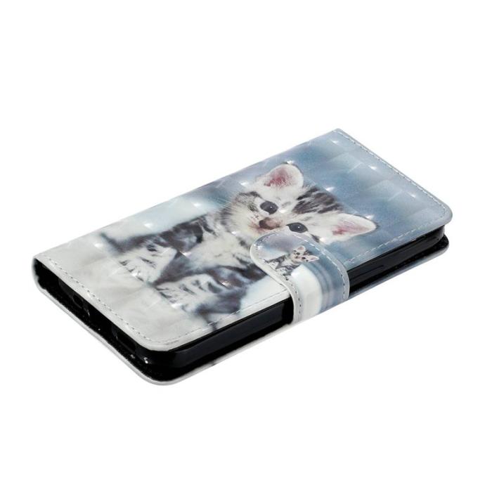 OEM - Plånboksfodral för Samsung Galaxy S26 Plus 3D-mönster Konstläder - Katt