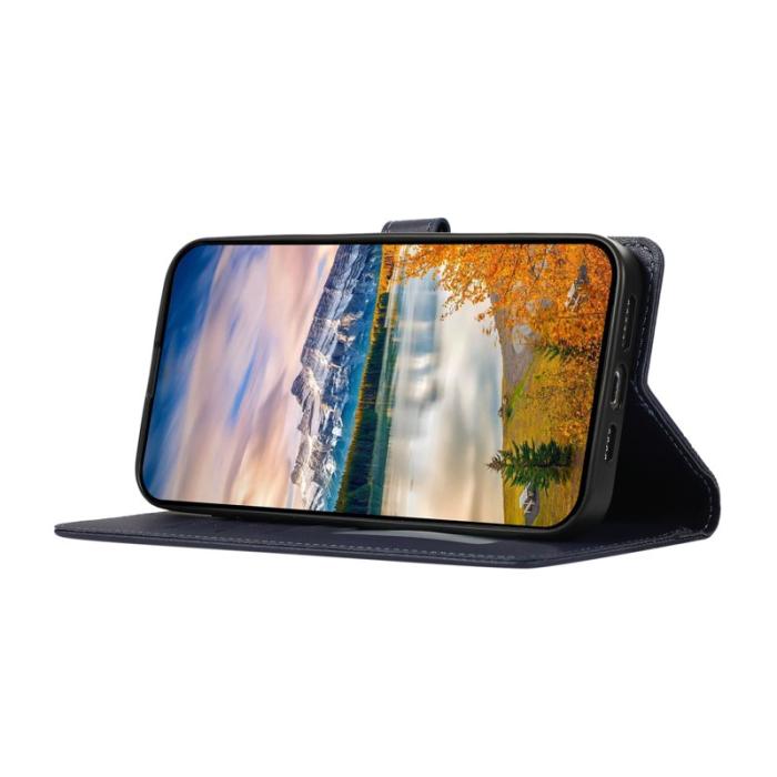 OEM - Plånboksfodral för Samsung Galaxy S26 Plus 3D Rombmönster Konstläder - Blå