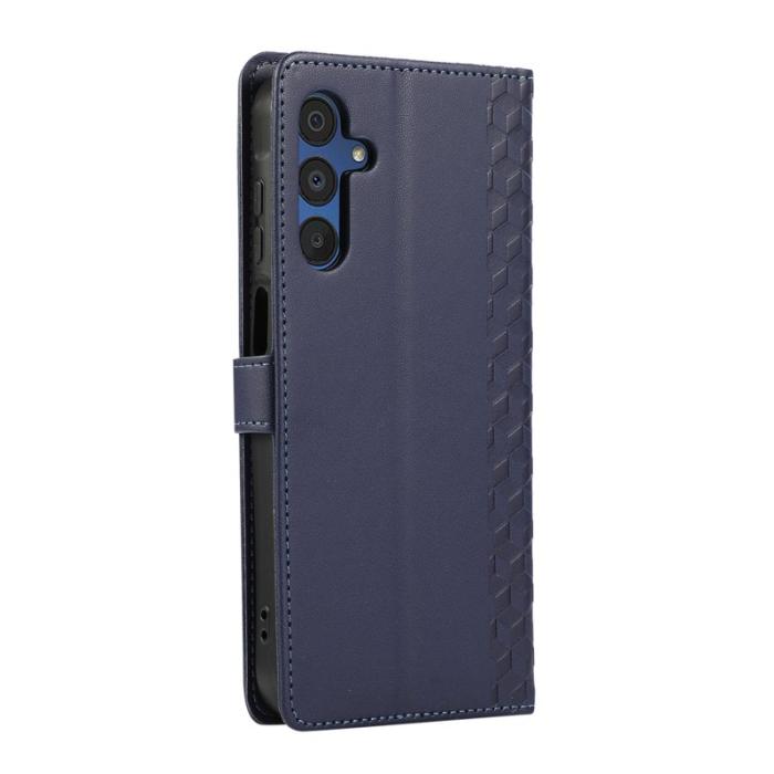 OEM - Plånboksfodral för Samsung Galaxy S26 Plus 3D Rombmönster Konstläder - Blå