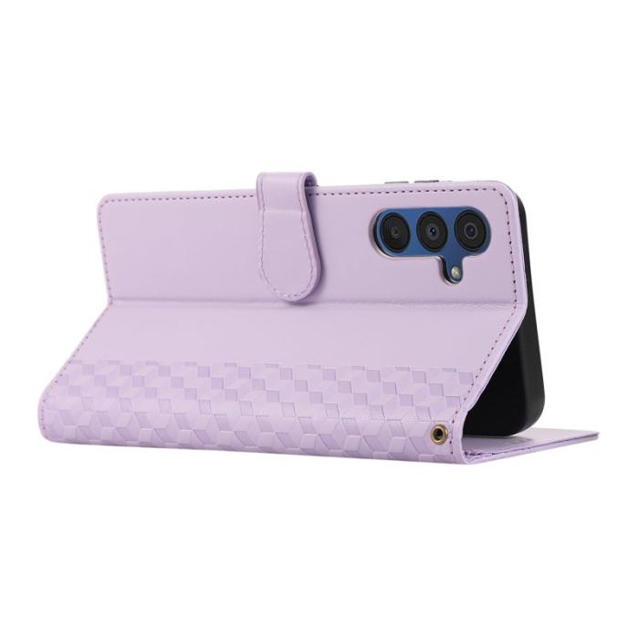 OEM - Plånboksfodral för Samsung Galaxy S26 Plus 3D Rombmönster Konstläder - Lila
