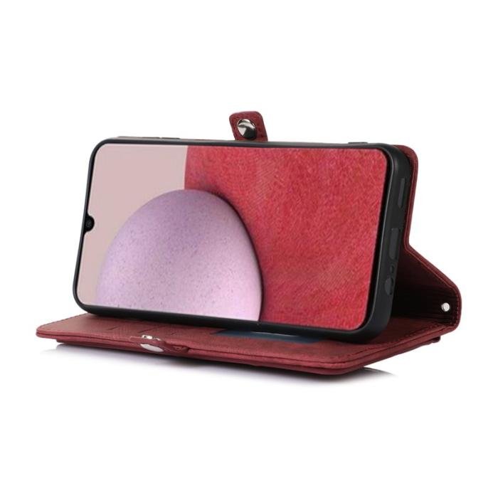 OEM - Mobilfodral för Samsung Galaxy S26 Plus 9 kortfack Konstläder - Röd