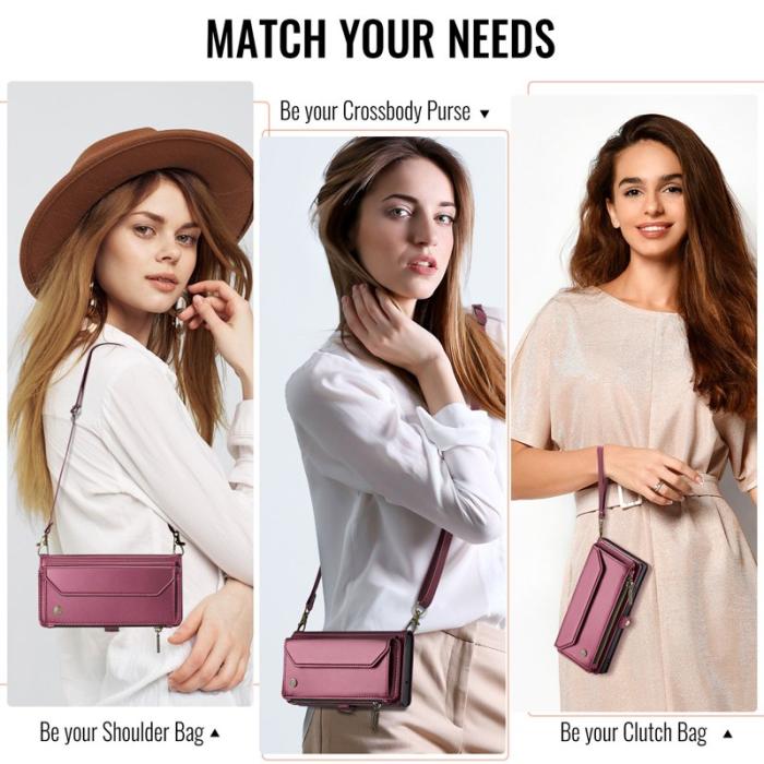 Caseme - CaseMe Mobilfodral för Samsung Galaxy S26 Plus Konstläder 10 kort - Röd