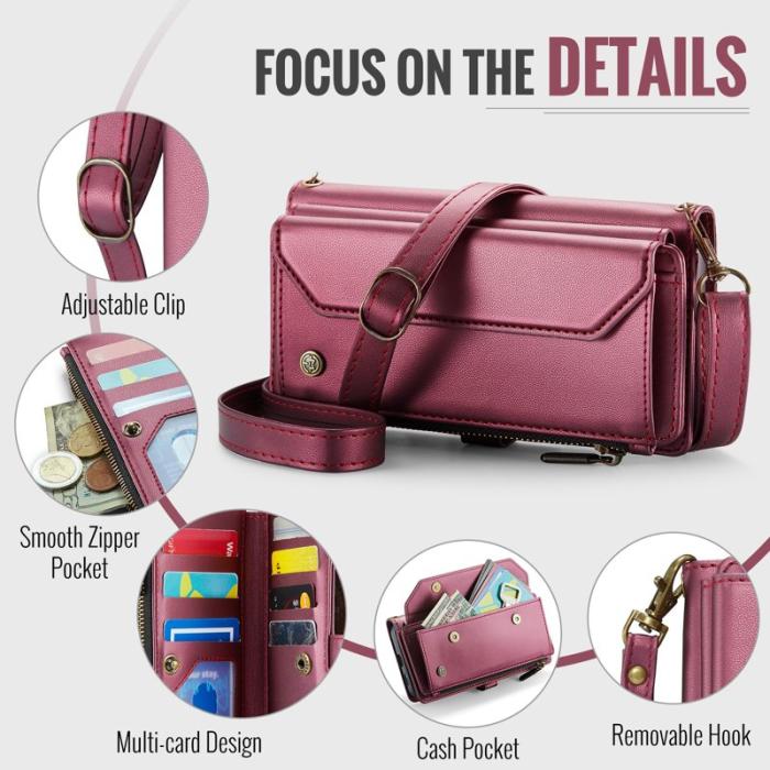 Caseme - CaseMe Mobilfodral för Samsung Galaxy S26 Plus Konstläder 10 kort - Röd