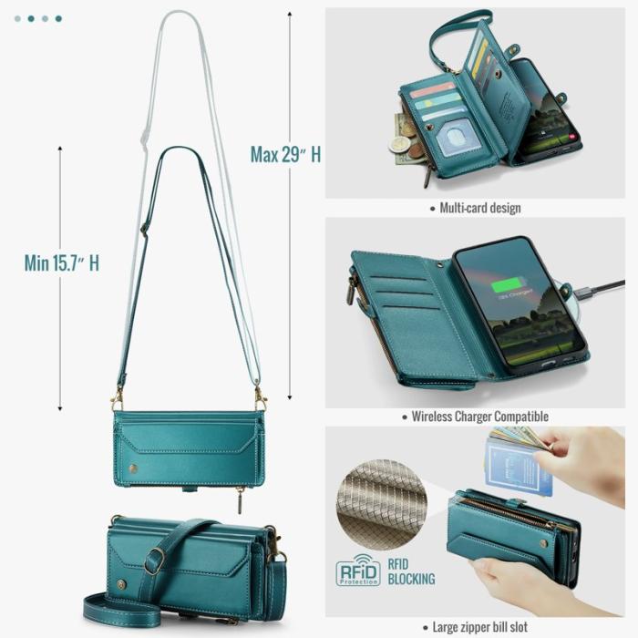 Caseme - CaseMe Mobilfodral för Samsung Galaxy S26 Plus Konstläder 10 kortfack - Grön