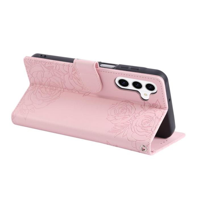 OEM - Plånboksfodral för Samsung Galaxy S26 Plus Konstläder 3 kortfack - Roséguld