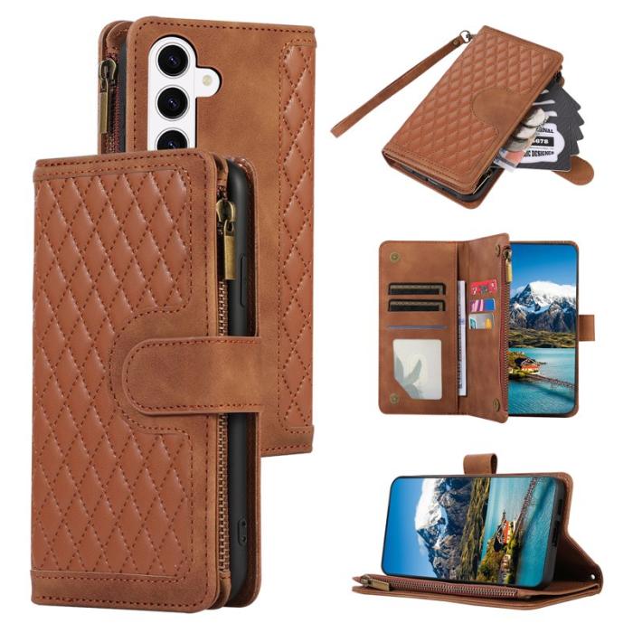 OEM - Mobilfodral för Samsung Galaxy S26 Plus Konstläder 9 kortfack - Brun