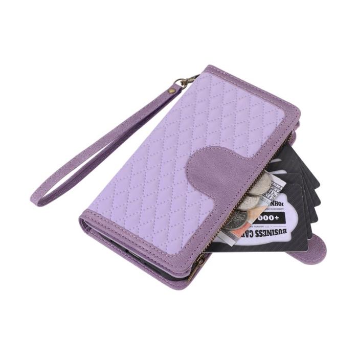 OEM - Mobilfodral för Samsung Galaxy S26 Plus Konstläder 9 kortfack - Lila