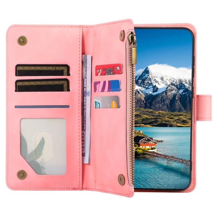 OEM - Mobilfodral för Samsung Galaxy S26 Plus Konstläder 9 kortfack - Roséguld