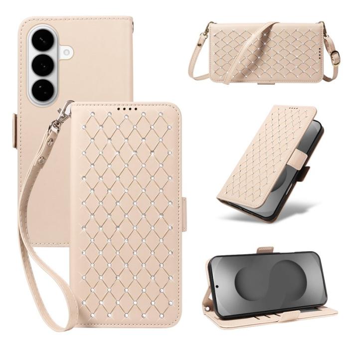 OEM - Plånboksfodral för Samsung Galaxy S26 Plus Konstläder - Aprikos