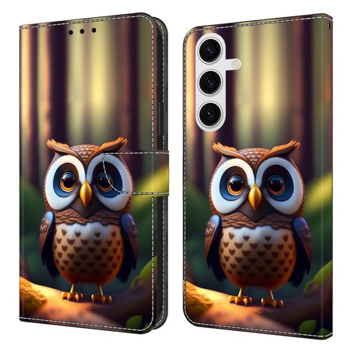 OEM - Plånboksfodral för Samsung Galaxy S26 Plus Konstläder - Brun Uggla