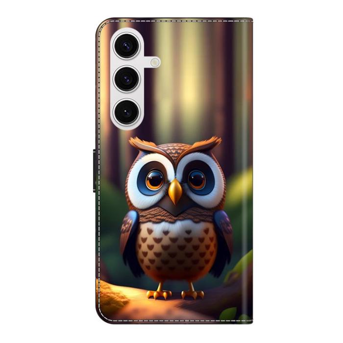 OEM - Plånboksfodral för Samsung Galaxy S26 Plus Konstläder - Brun Uggla