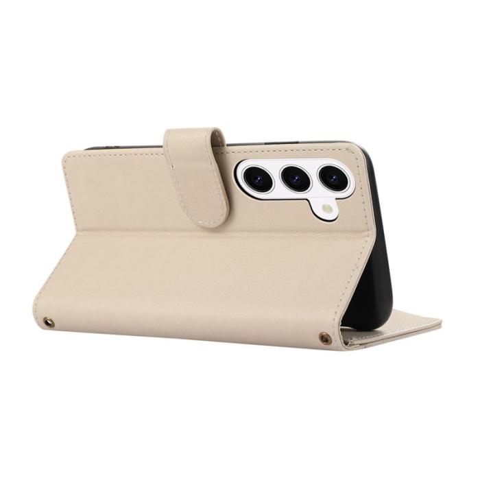 OEM - Mobilfodral för Samsung Galaxy S26 Plus Konstläder Fickor - Beige