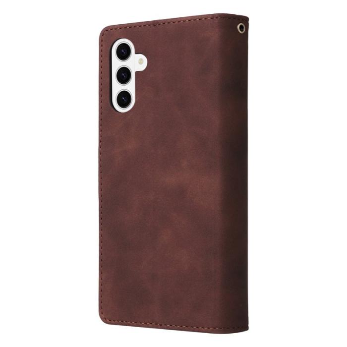 OEM - Plånboksfodral för Samsung Galaxy S26 Plus Konstläder Flera kortfack - Kaffe