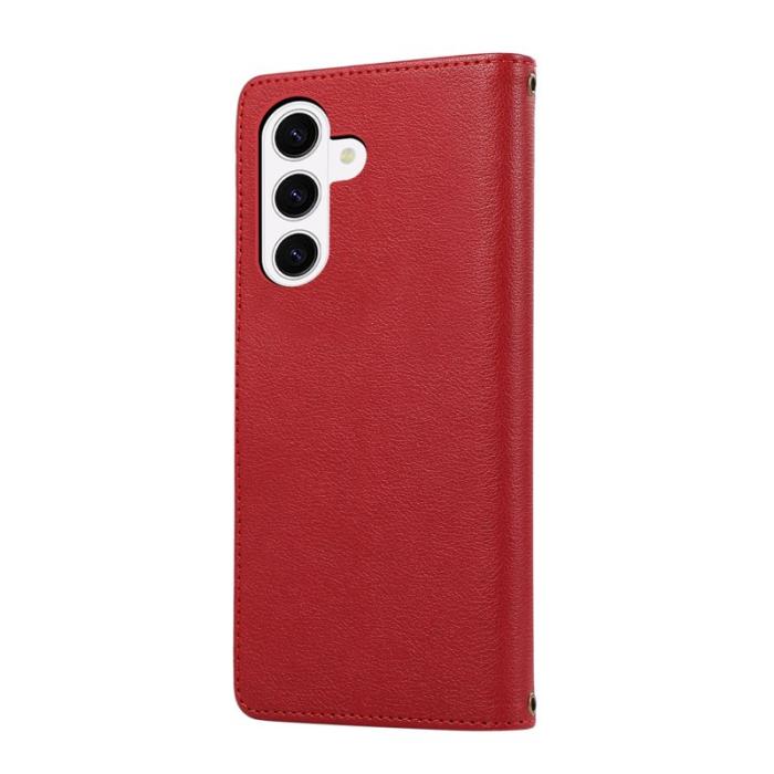 OEM - Mobilfodral för Samsung Galaxy S26 Plus Konstläder Flera kortfack - Röd