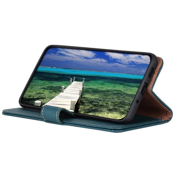 KHAZNEH - KHAZNEH Mobilfodral för Samsung Galaxy S26 Plus Äkta läder Flip - Grön