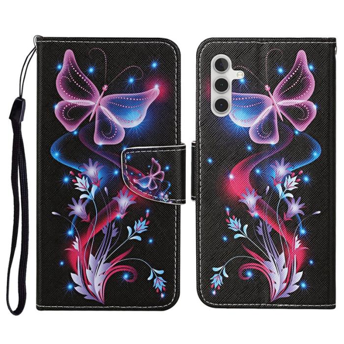 OEM - Mobilfodral för Samsung Galaxy S26 Plus Konstläder - Glödande fjäril