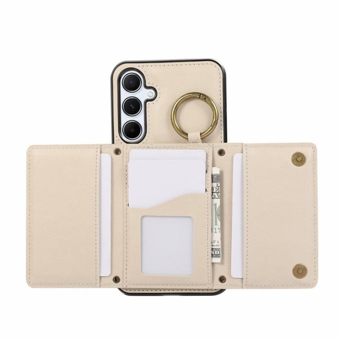 OEM - Plånboksfodral för Samsung Galaxy S26 Plus Konstläder Kickstand - Beige