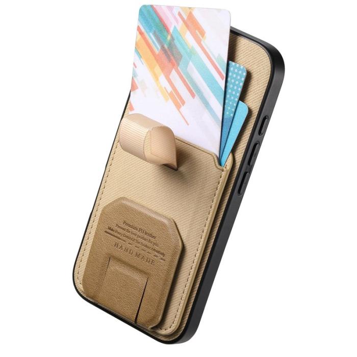OEM - Mobilfodral för Samsung Galaxy S26 Plus Konstläder Kickstand - Khaki