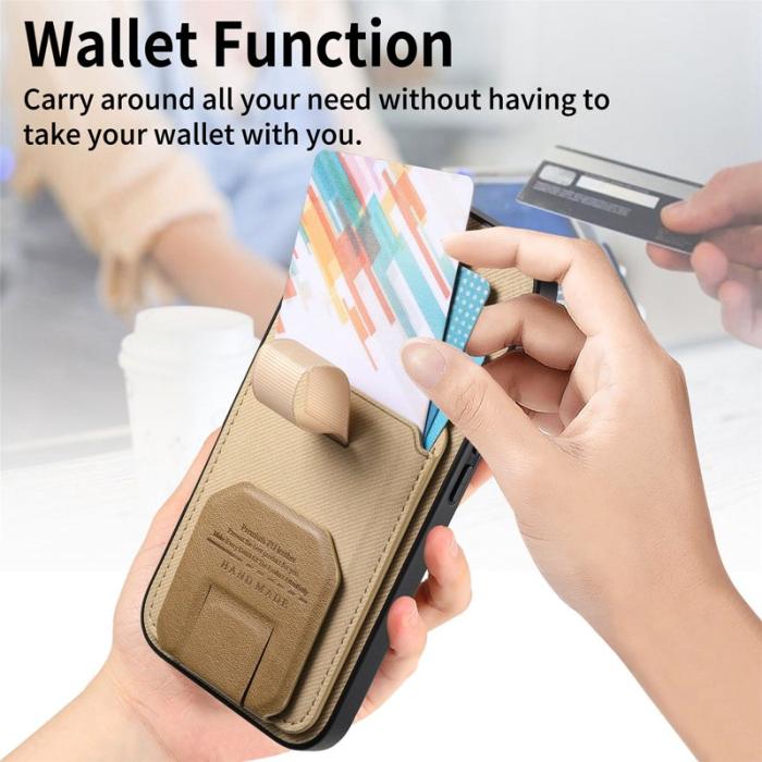 OEM - Mobilfodral för Samsung Galaxy S26 Plus Konstläder Kickstand - Khaki