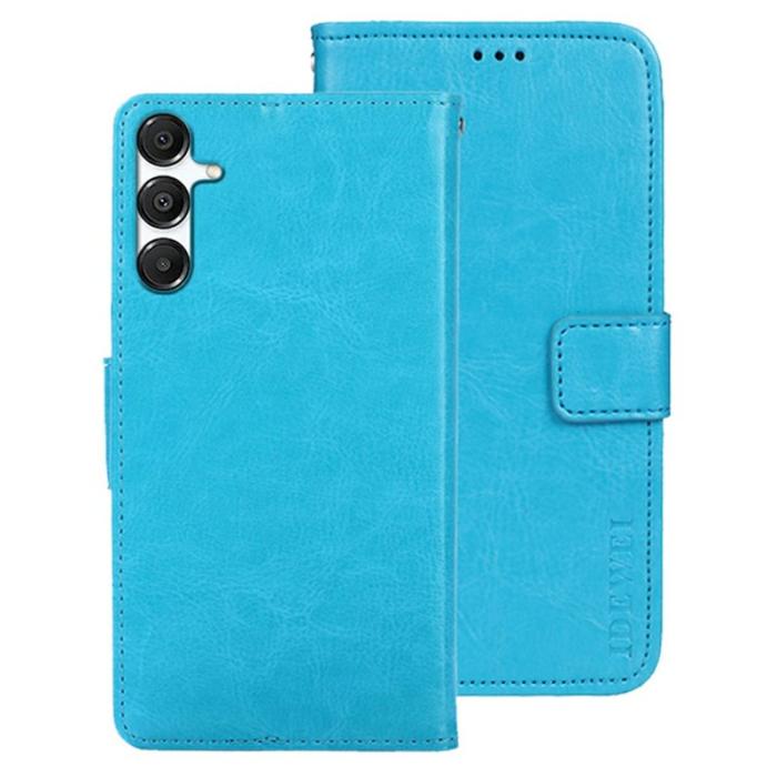 IDEWEI - IDEWEI Mobilfodral för Samsung Galaxy S26 Plus Äkta läder Kickstand - Ljusblå