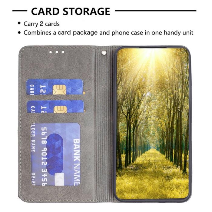 OEM - Mobilfodral för Samsung Galaxy S26 Plus Konstläder Kortfack - Grå