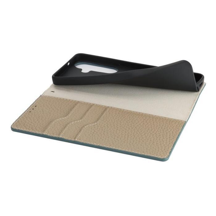 OEM - Plånboksfodral för Samsung Galaxy S26 Plus Äkta läder - Ljusblå