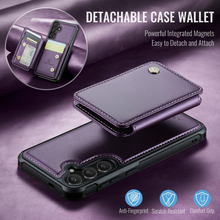 JEEHOOD - JEEHOOD Mobilfodral för Samsung Galaxy S26 Plus Konstläder Magnetisk - Lila