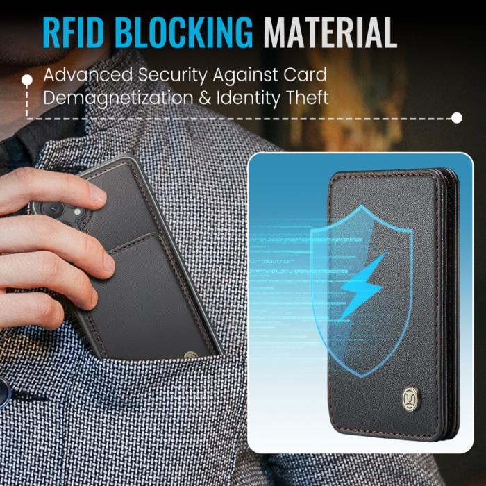 JEEHOOD - JEEHOOD Mobilfodral för Samsung Galaxy S26 Plus Konstläder Magnetisk - Svart